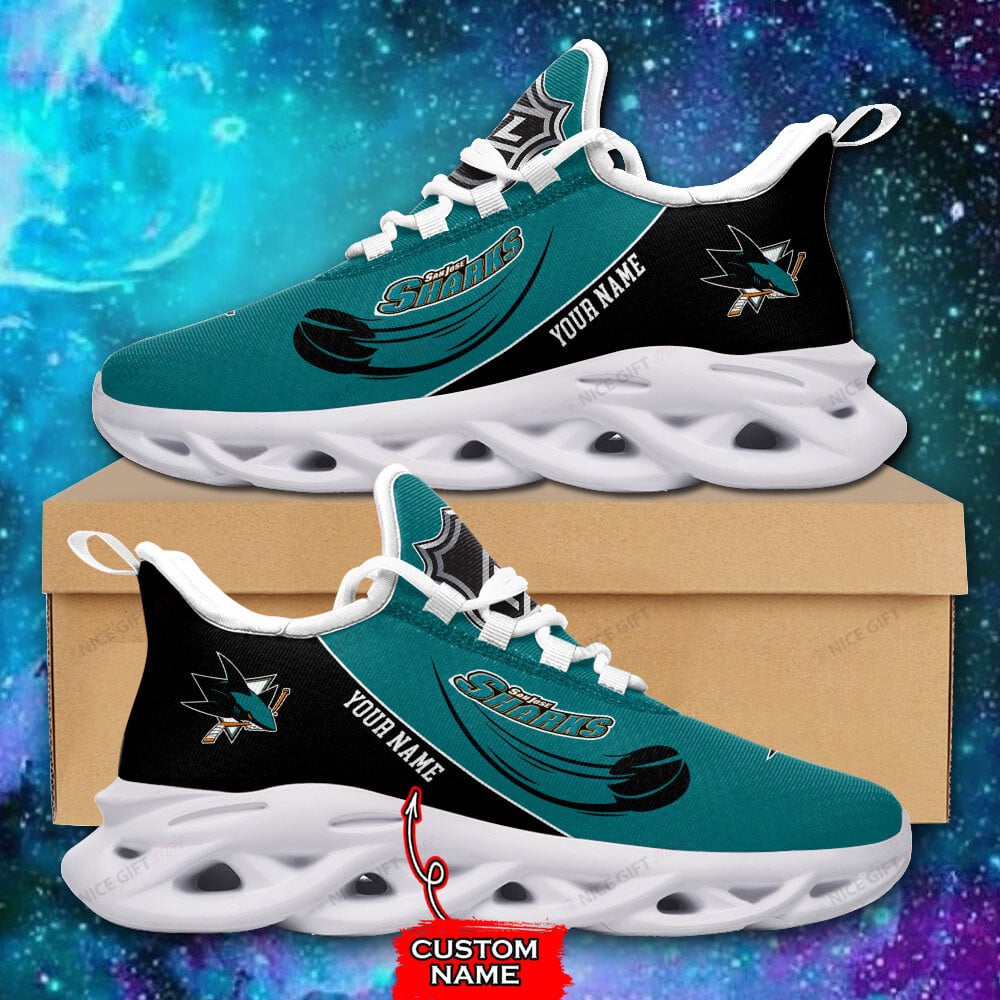 San Jose Sharks Nom personnalisé Max Soul Chaussures MSS-U4I5