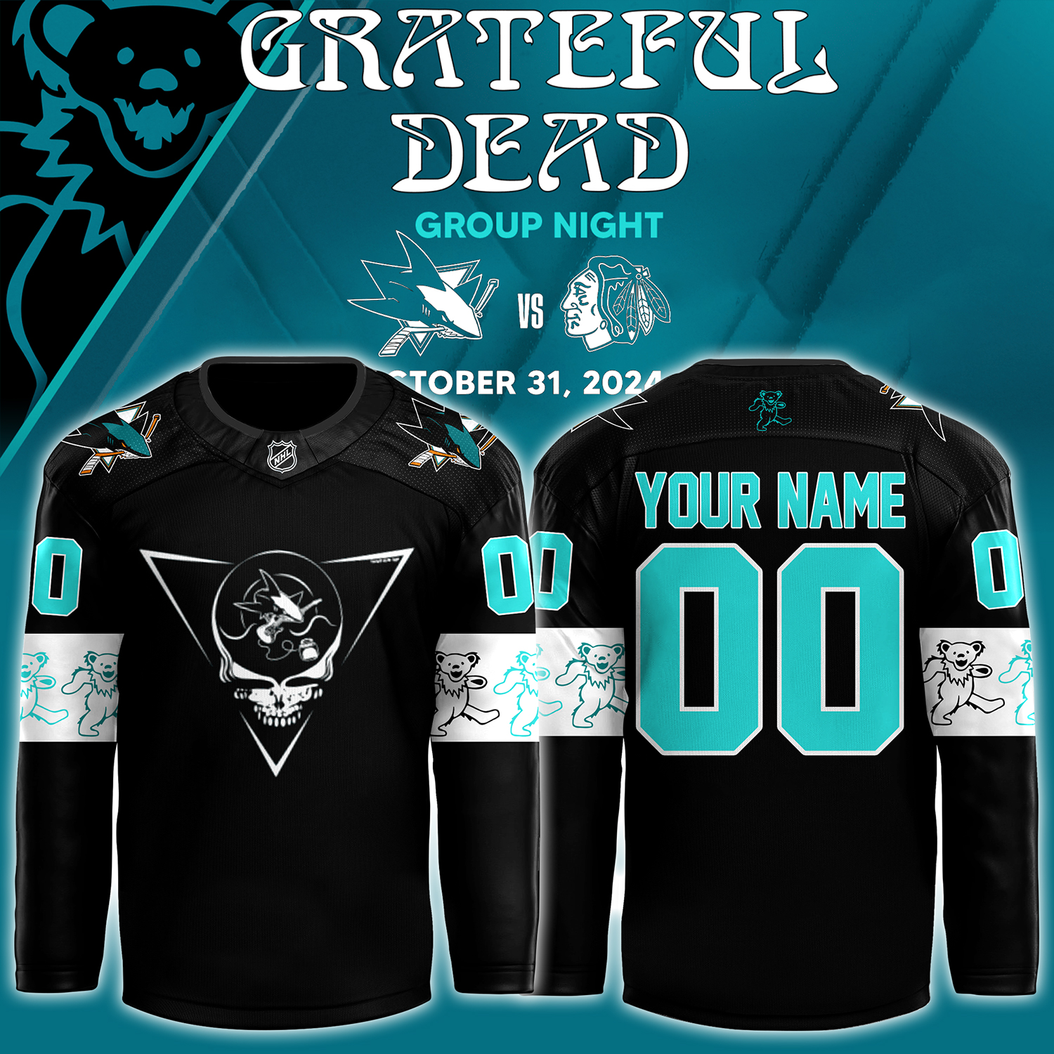 San Jose Sharks Ucey Jucey the Teal T-shirt