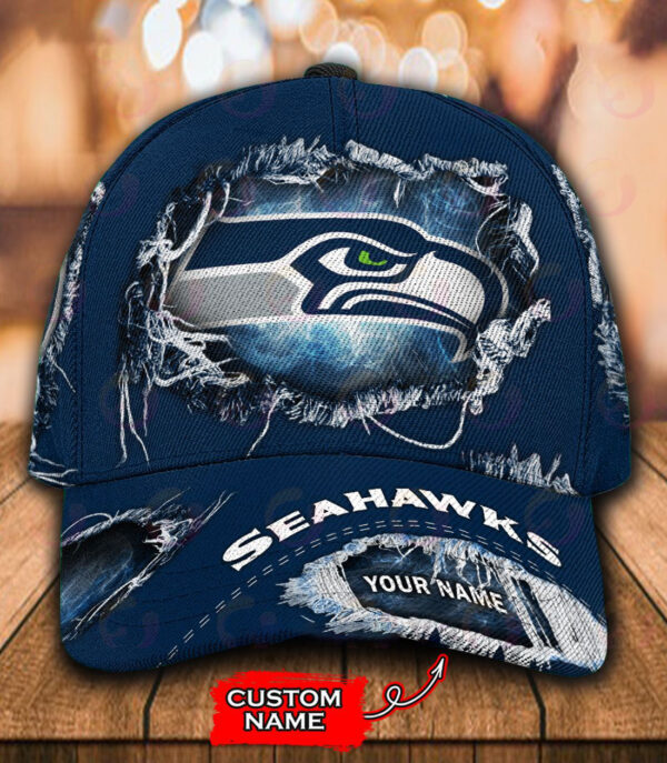 Seattle Seahawks-Pattern Swoosh Personalized H56 Shoes-SP16112329ID02DS08