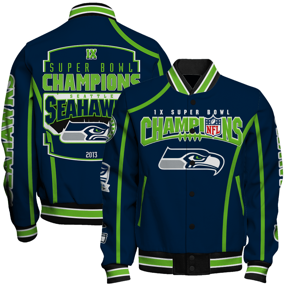 Seattle Seahawks Super Bowl Champions Live For These Colors Varsity Jacket