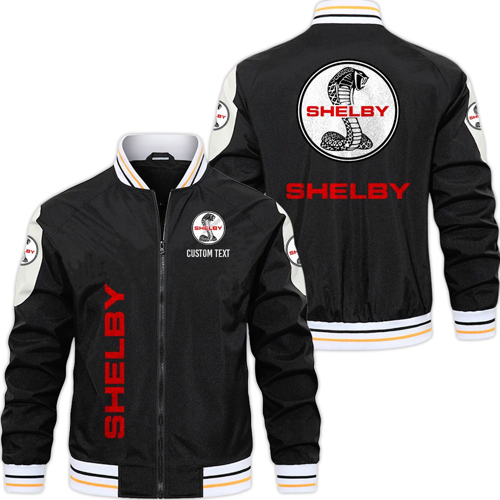 Veste universitaire Shelby cobra, vestes à fermeture éclair, nom personnalisé