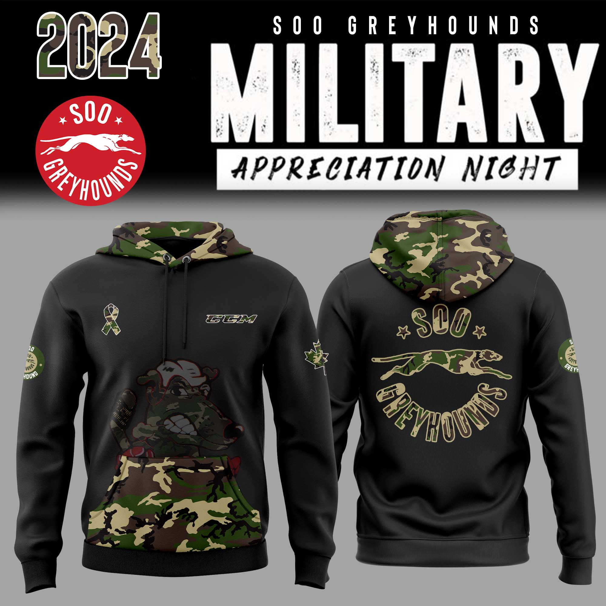Soo Greyhounds Remembrance Day jersey