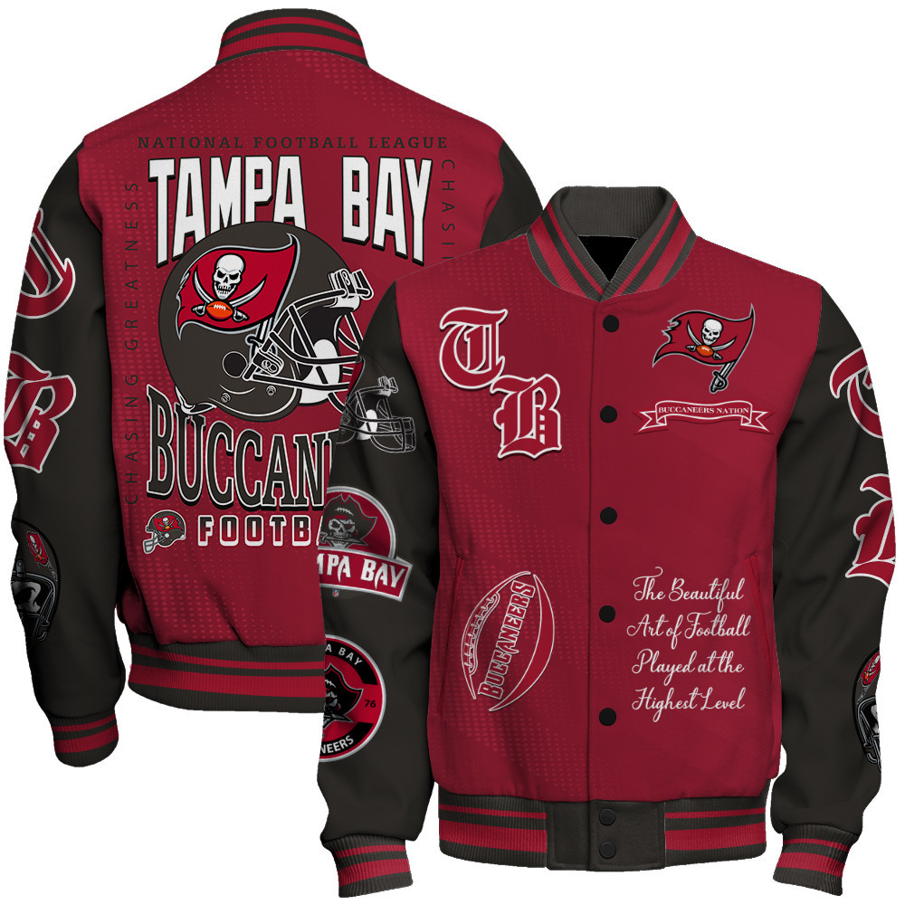 Tampa Bay Buccaneers National Football Conference Unisex Varsity Jacket V12