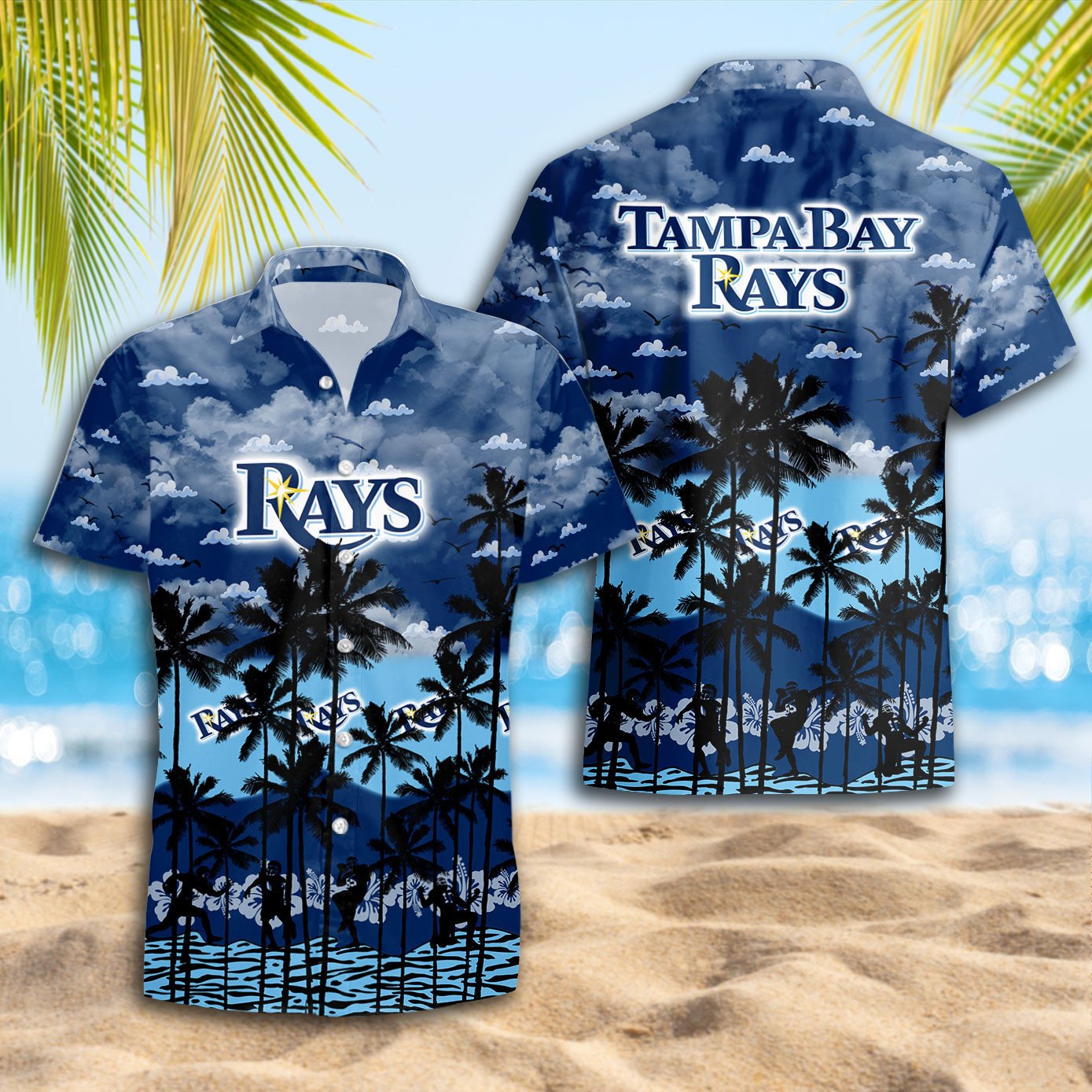 Tampa Bay Rays Palm Tree AOP Hawaiian Shirt V29