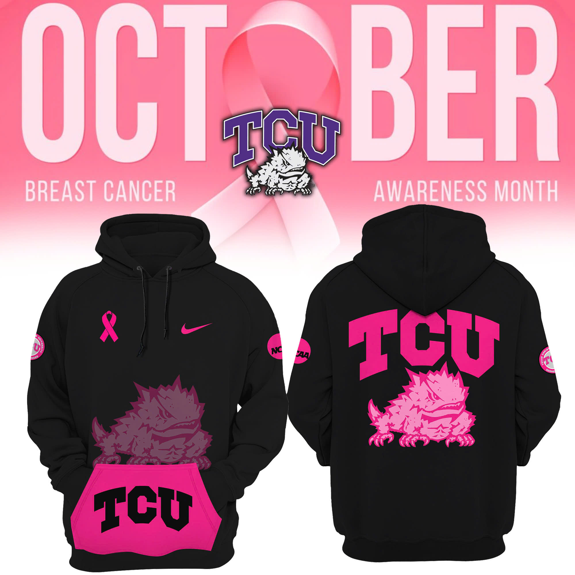 TCU football Stomp Out Cancer Hoodie