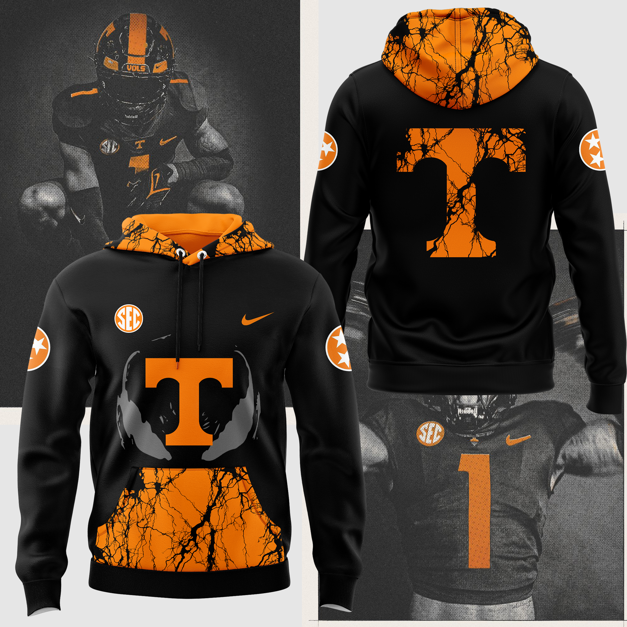 Tennessee Football Dark Mode Hoodie 2024