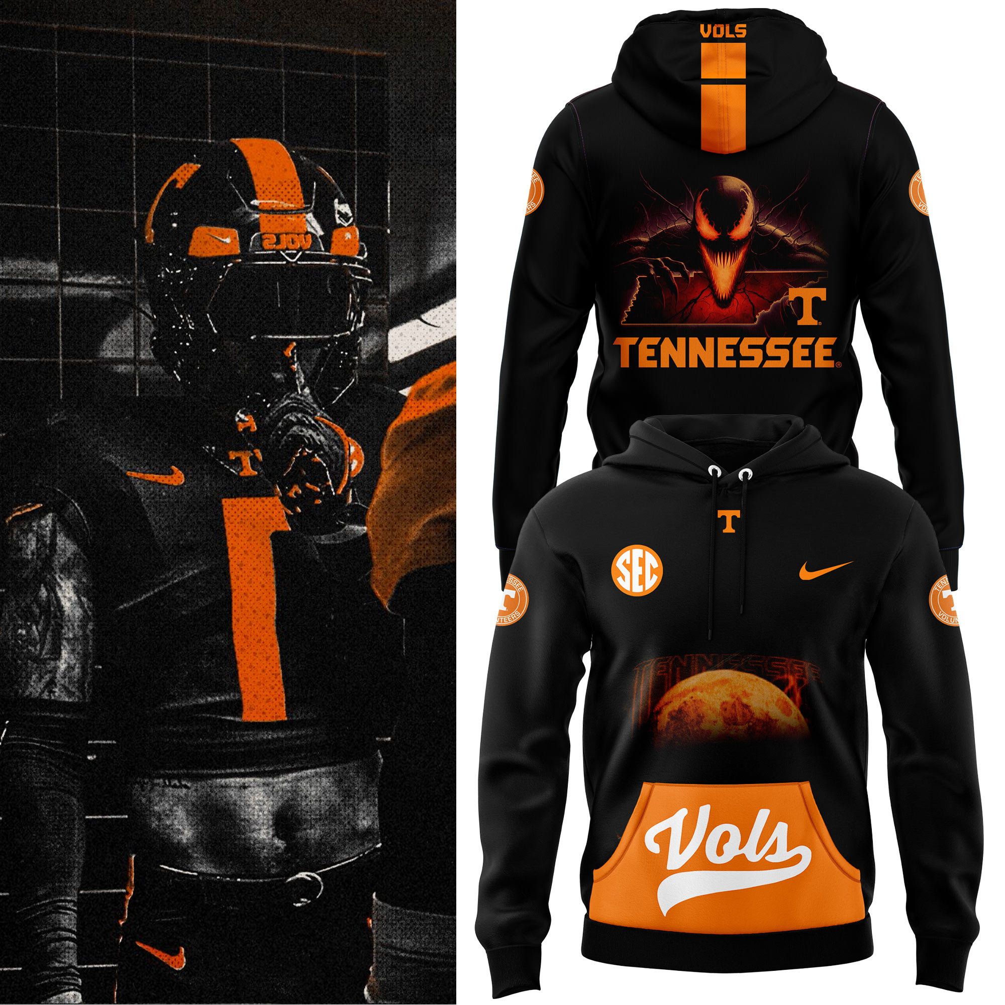 Tennessee Football Dark Mode Hoodie