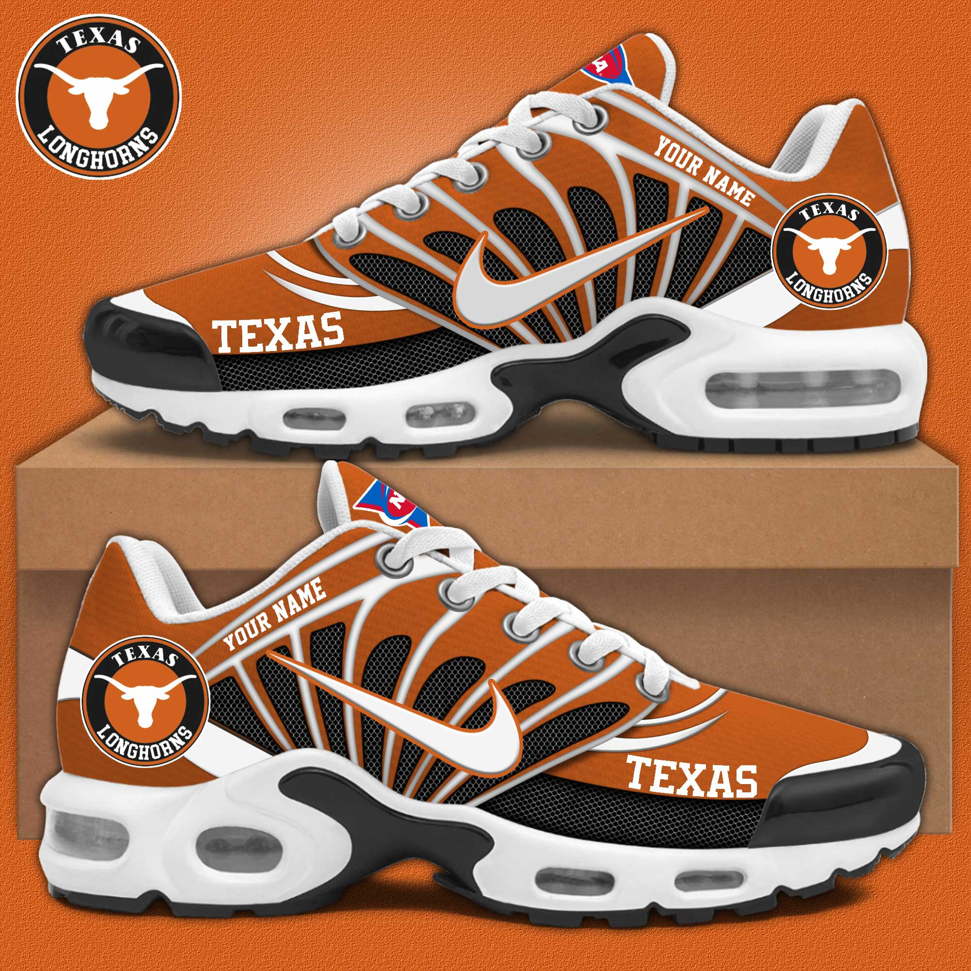 Texas Longhorns Personalized TN Shoes