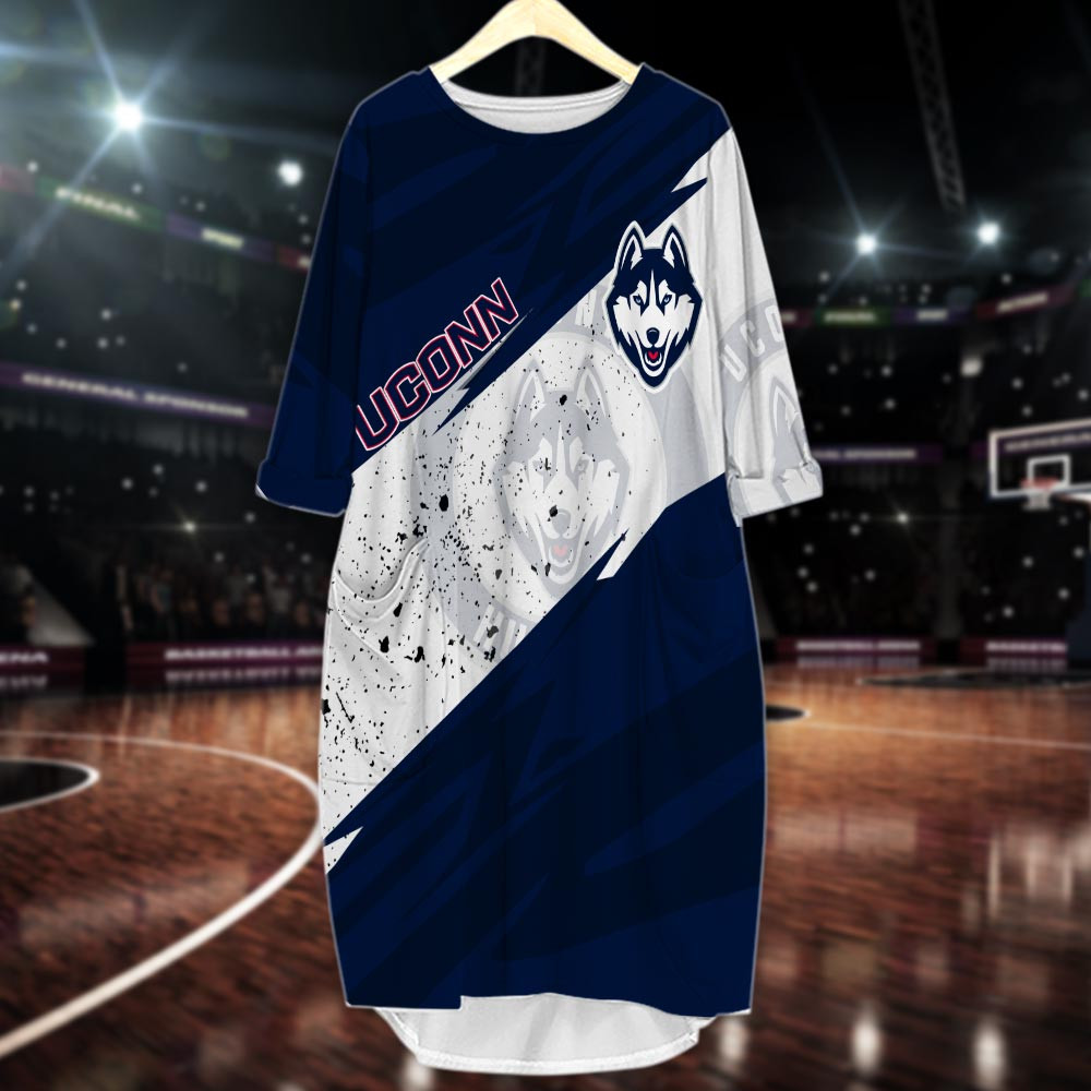 UConn Huskies Custom Name Camouflage Hoodie