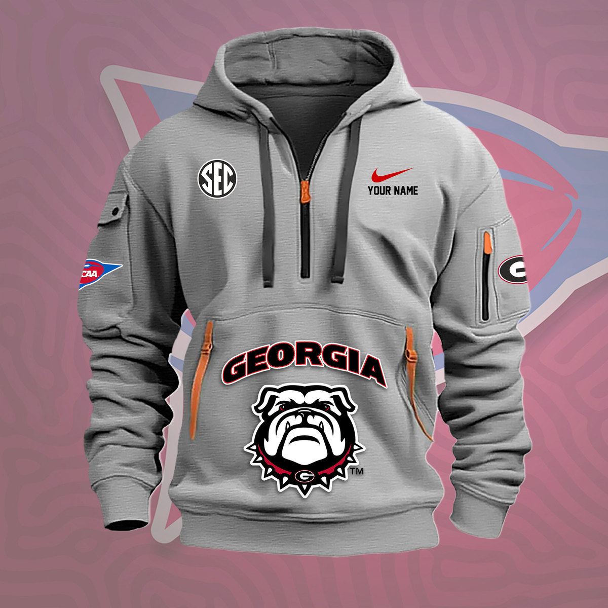 UCXLPC29926 Schwerer Fußball-Hoodie der Georgia Bulldogs